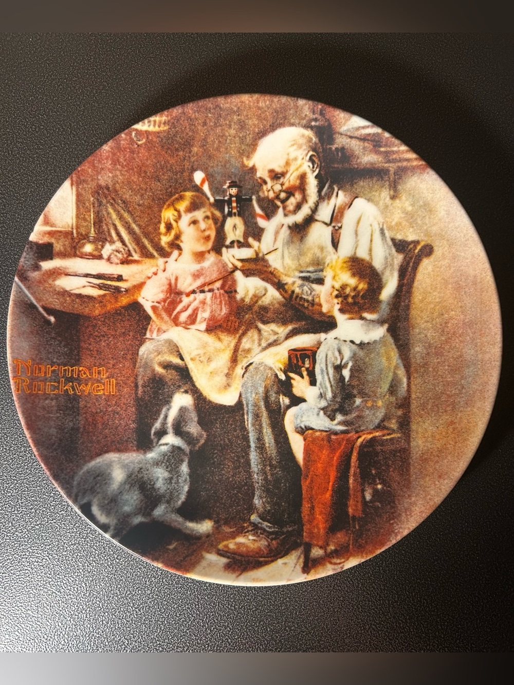 Vintage 1977 Norman Rockwell Limited Edition Collectors Plate "The Toy Maker"